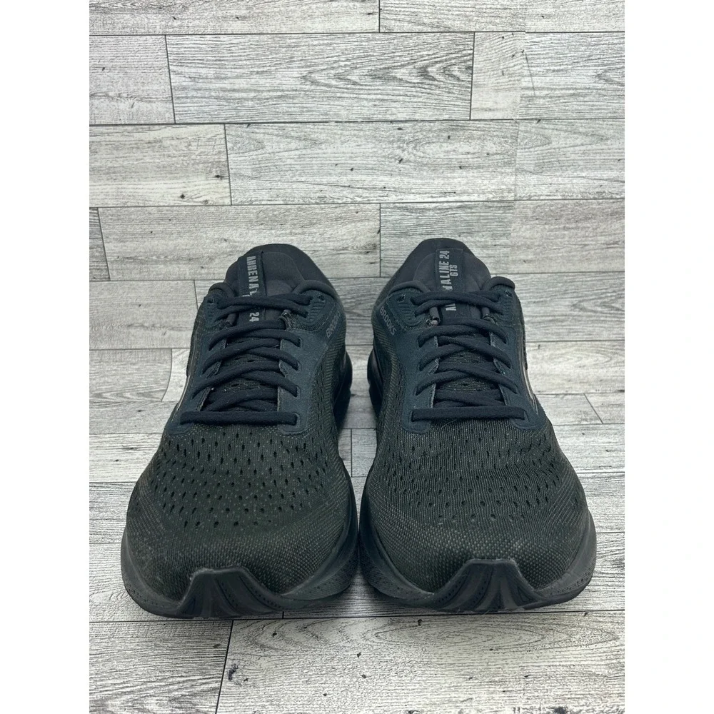 Brooks Adrenaline GTS 24 Women Sz 10.5 Wide 2E Black Running Shoes 1204262E020